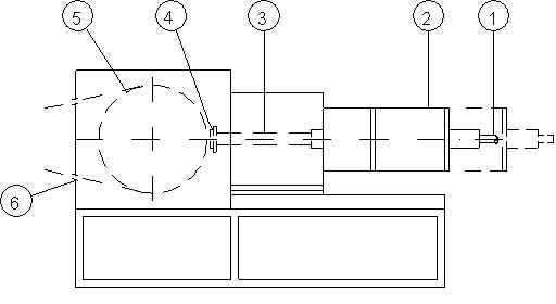 Diagram of a irradiation unit for web-like materials